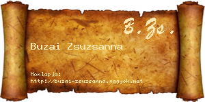 Buzai Zsuzsanna névjegykártya